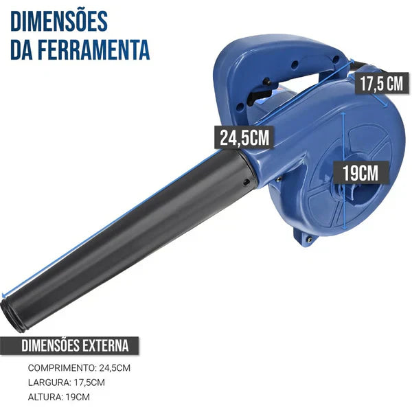 Soprador Aspirador Elétrico Folhas E Resíduos 600w