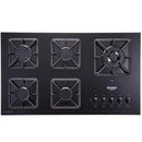 Cooktop a Gás 5 Bocas Preto com Mesa de Vidro e Tripla Chama Dako Diplomata Bivolt