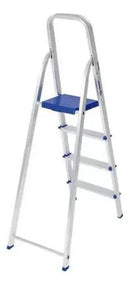 Escada Resistente E Leve De Alumínio 4 Degraus Mor