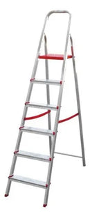 Escada De Alumínio Tesoura 6 Degraus Botafogo Resistente